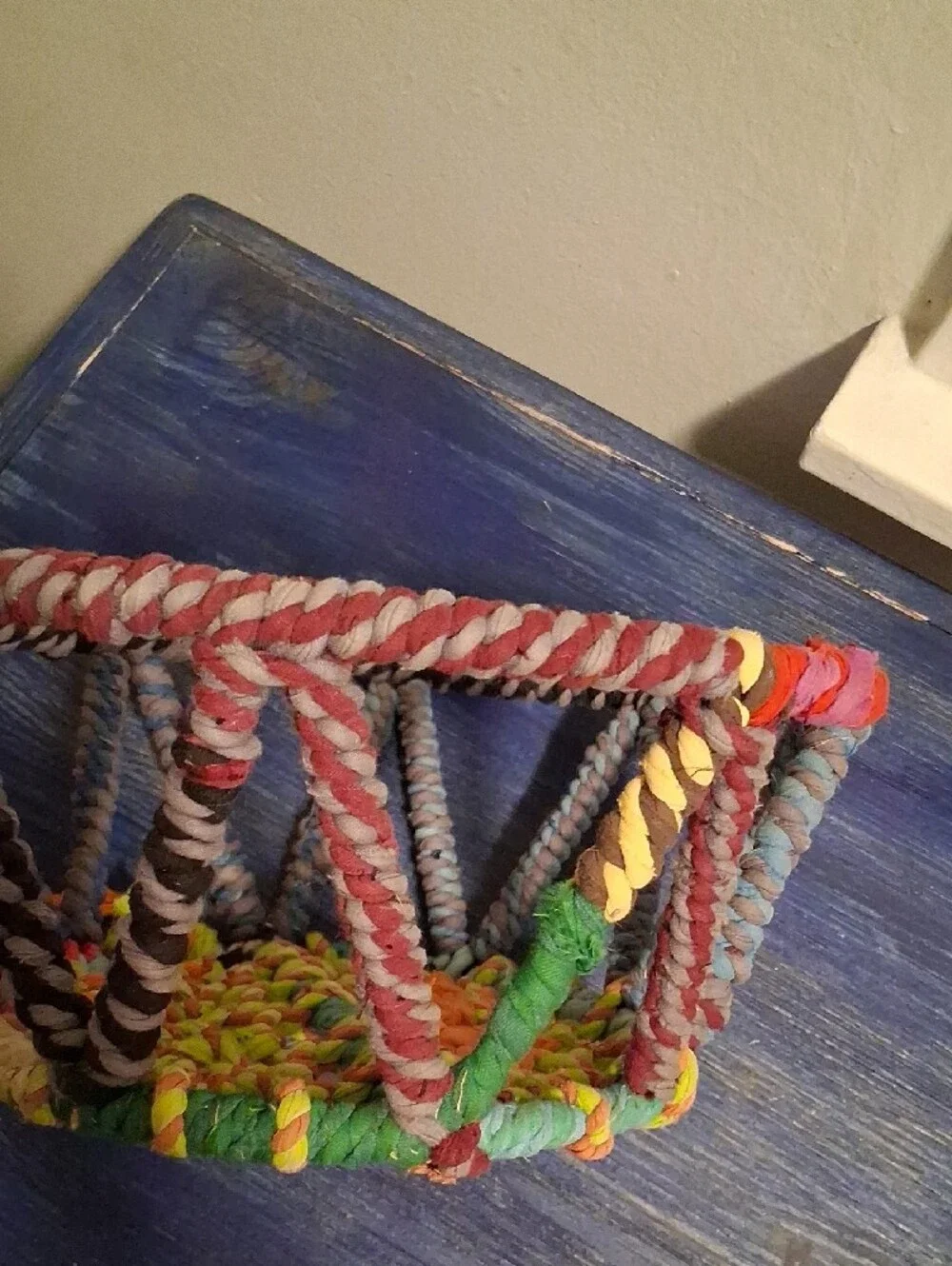 Handwoven Multicolor Decorative Rope Bowl by
